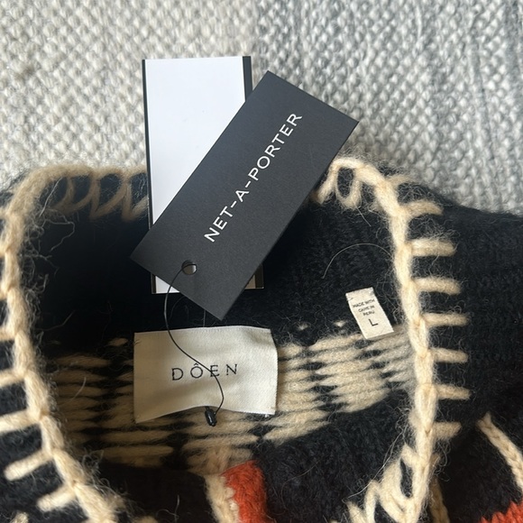 PRICE DROP!🎀DÔEN HUE🎀Cardigan in ABERDEEN FAIR ISLE-Baby Alpaca!NWT! Size L! - Picture 5 of 8